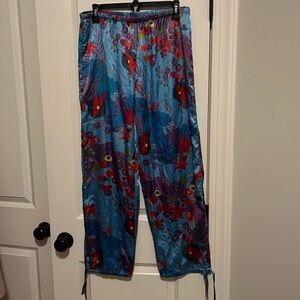 Vintage Y2K Victoria’s Secret Silky Pajama Pants size Medium Floral Retro